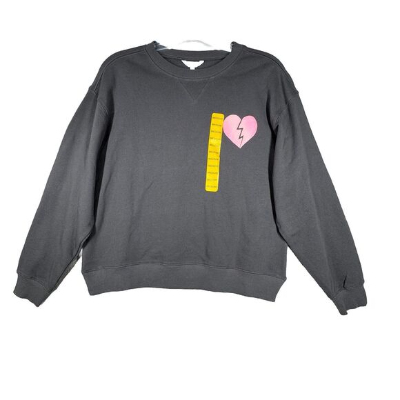 Wildfox Shirt Womens Medium Gray Pink Crewneck Sweatshirt I Wish it Was Saturday - Picture 1 of 8